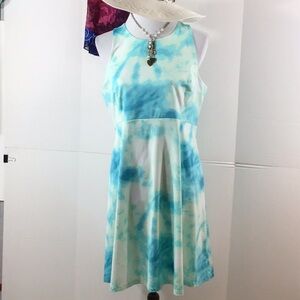 Ocean + Coast aqua blue athletic dress L NWT